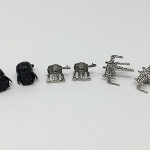Set of 3 Star Wars Cuff Links New Without Tags